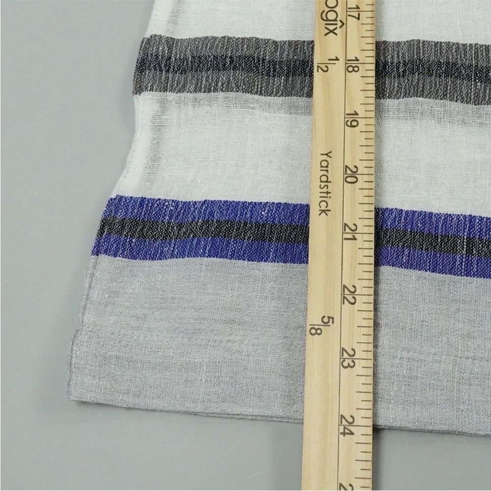 Lemlem Gray and Blue Striped Short Sleeve Top - Picture 6 of 6